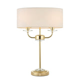 Brass plate & vintage white fabric
