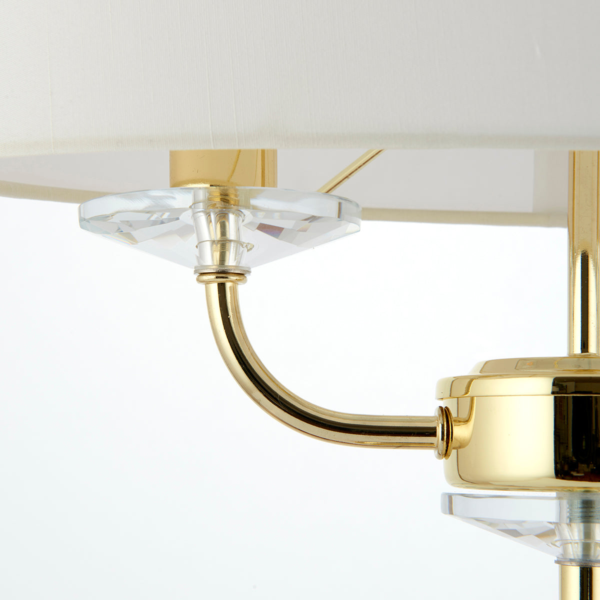Brass plate & vintage white fabric