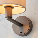 Dark antique bronze plate & marble fabric