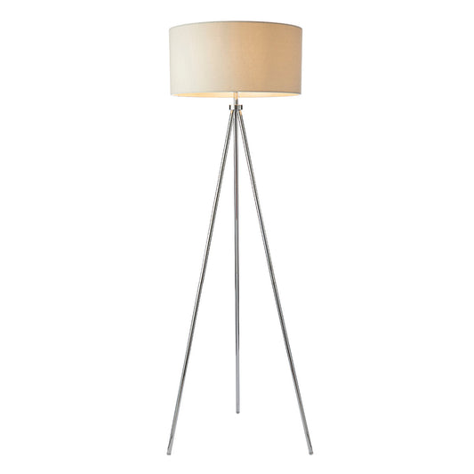 Chrome plate & ivory fabric