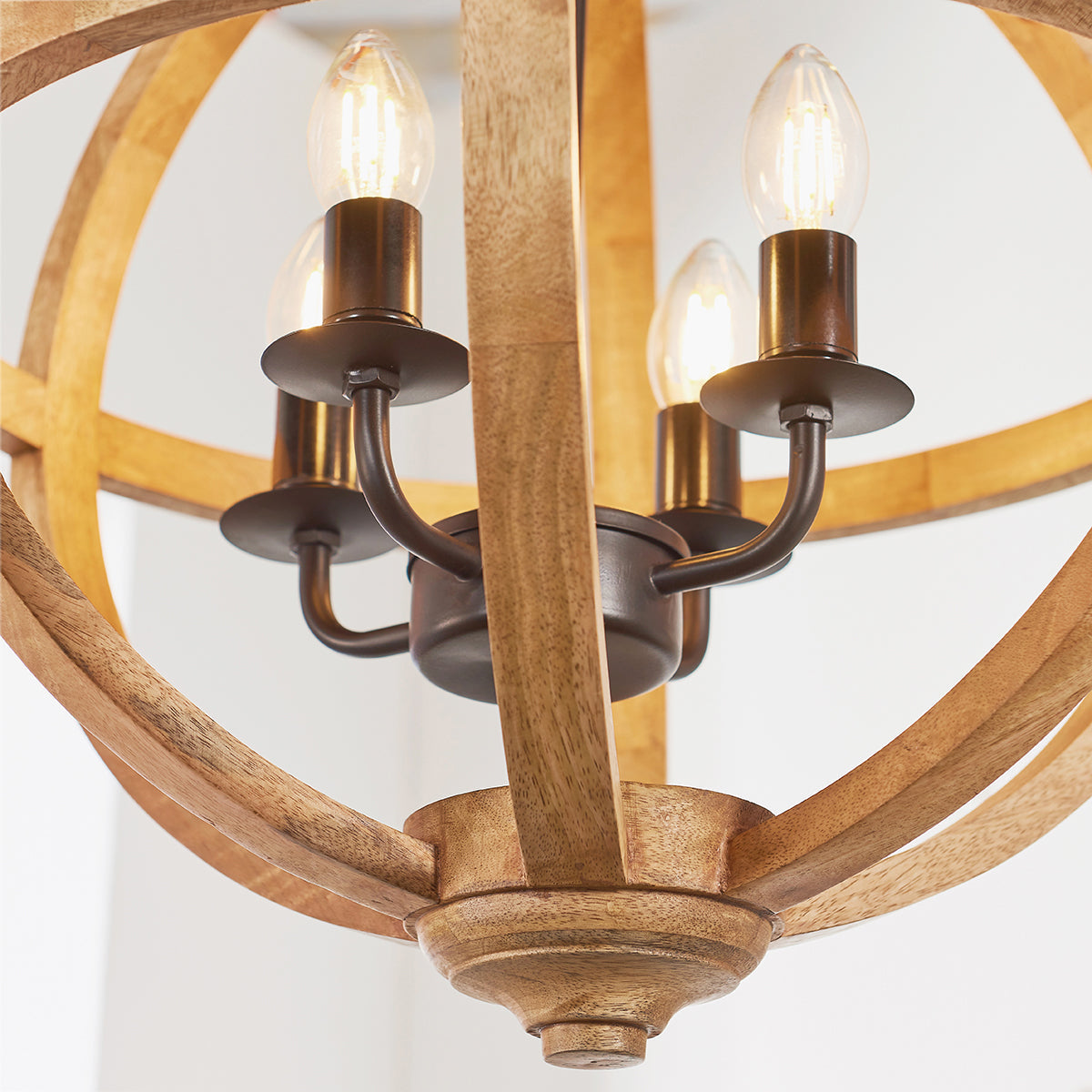 Mango wood & dark bronze paint