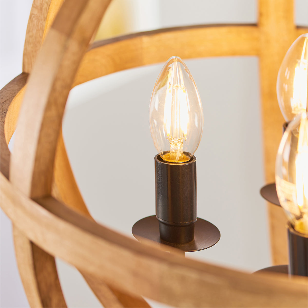 Mango wood & dark bronze paint
