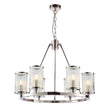 Bright nickel plate & ribbed bubble glass