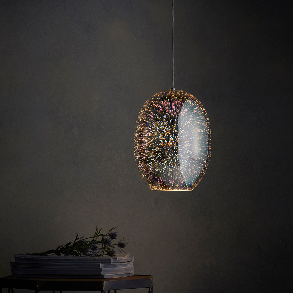 Chrome holographic glass & chrome plate