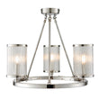 Bright nickel plate & ribbed bubble glass