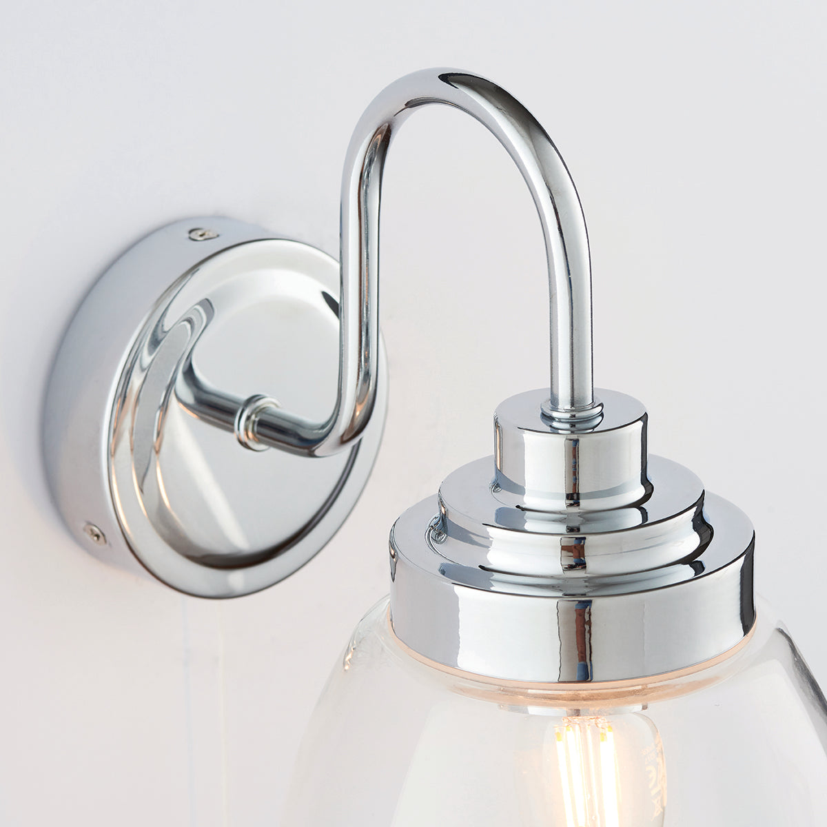 Clear glass & chrome plate