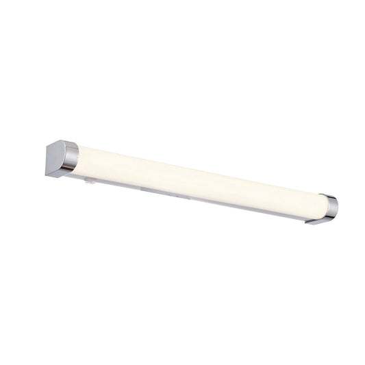 White ribbed & chrome effect plastic