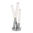 Polished stainless steel & clear bubble acrylic