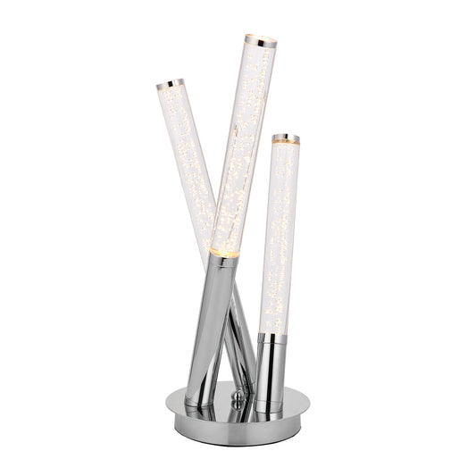 Polished stainless steel & clear bubble acrylic