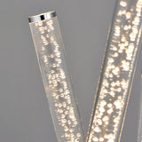 Polished stainless steel & clear bubble acrylic