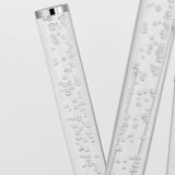 Polished stainless steel & clear bubble acrylic