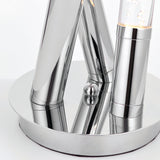 Polished stainless steel & clear bubble acrylic