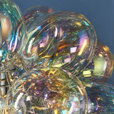 Chrome plate & iridescent glass