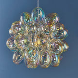Chrome plate & iridescent glass