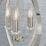Bright nickel plate with clear crystal & faceted acrylic