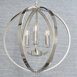Bright nickel plate with clear crystal & faceted acrylic