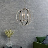Bright nickel plate with clear crystal & faceted acrylic