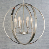 Bright nickel plate with clear crystal & faceted acrylic