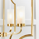 Satin brass plate & frosted glass