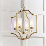 Satin brass plate & frosted glass