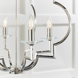 Polished nickel plate & clear crystal
