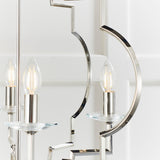 Polished nickel plate & clear crystal