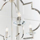 Polished nickel plate & clear crystal