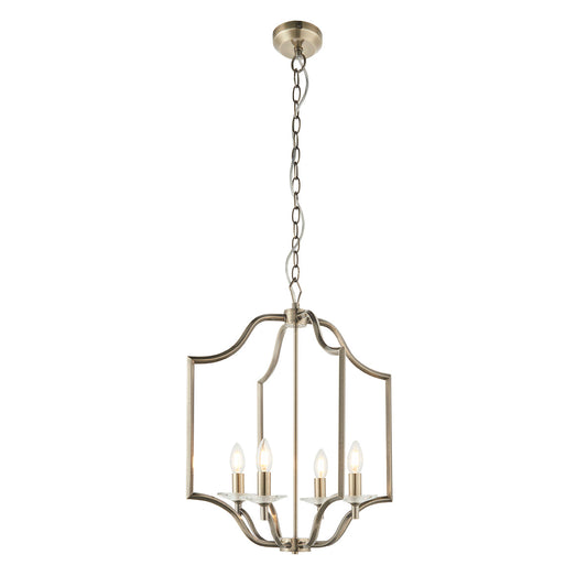 Antique brass plate & clear crystal