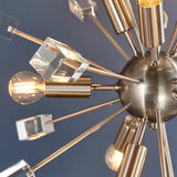 Satin nickel plate & clear crystal