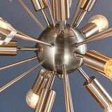 Satin nickel plate & clear crystal