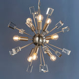 Satin nickel plate & clear crystal