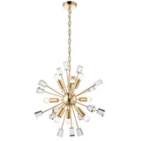 Satin brass plate & clear crystal