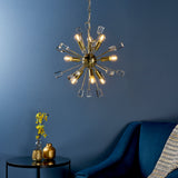 Satin brass plate & clear crystal