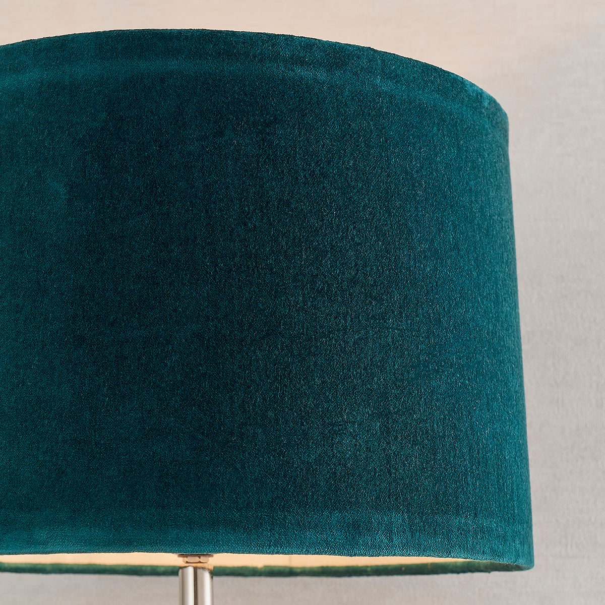 Nickel plate with teal velvet