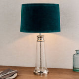 Nickel plate with teal velvet