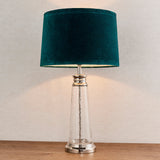 Nickel plate with teal velvet