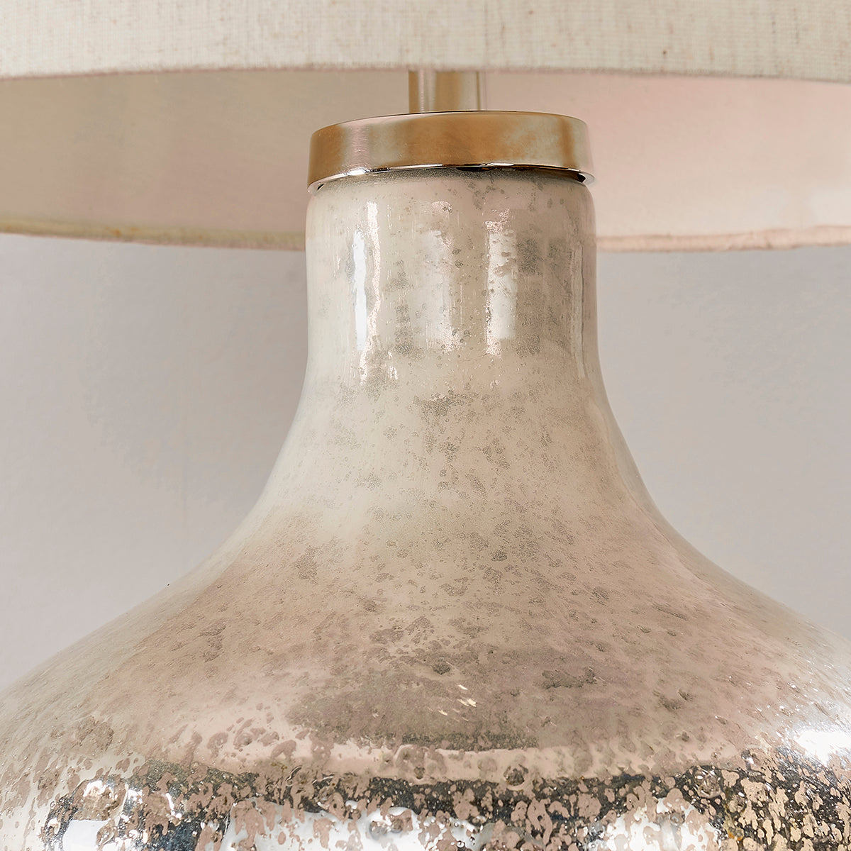 Pearl ombre foil & vintage white linen