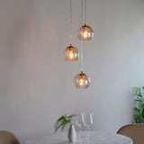 Satin brass plate & champagne lustre glass