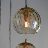 Satin brass plate & champagne lustre glass