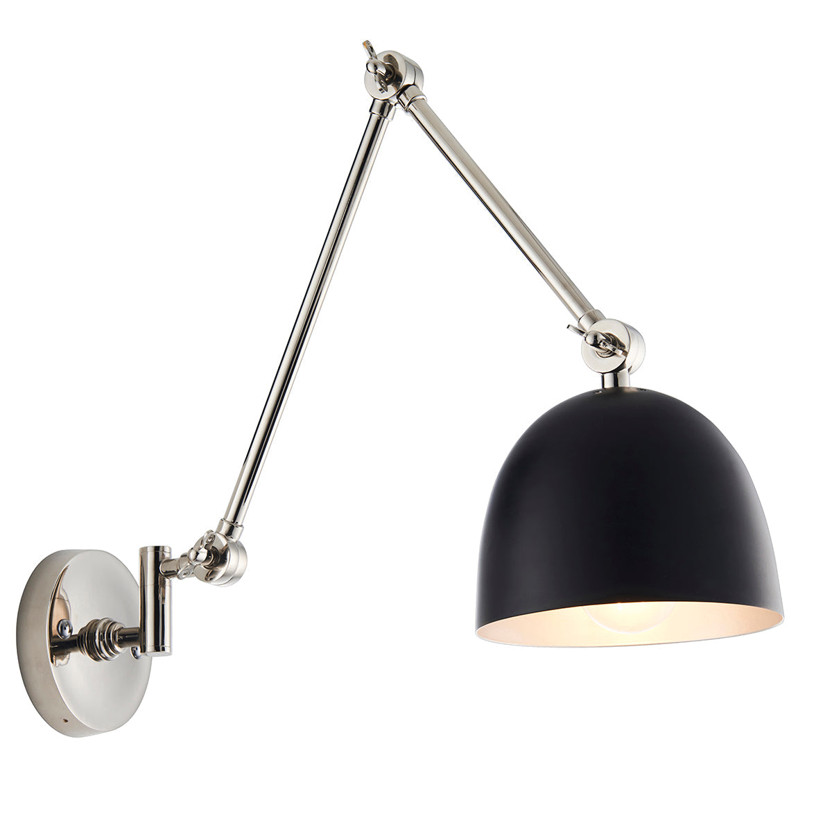 Polished nickel plate & matt black