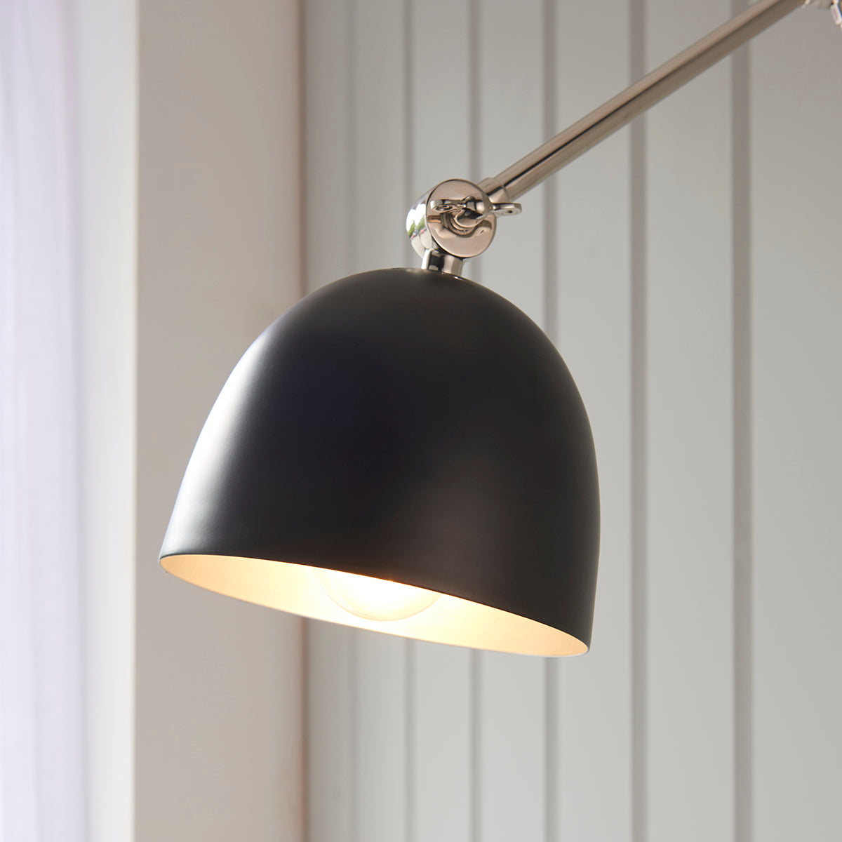 Polished nickel plate & matt black