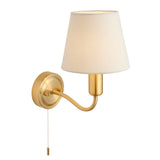 Satin brass plate & ivory linen mix fabric