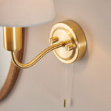 Satin brass plate & ivory linen mix fabric