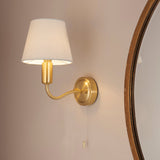 Satin brass plate & ivory linen mix fabric