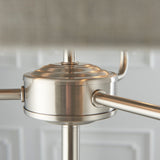 Brushed chrome plate & natural linen