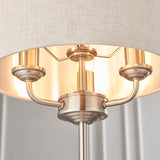 Brushed chrome plate & natural linen