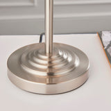 Brushed chrome plate & natural linen