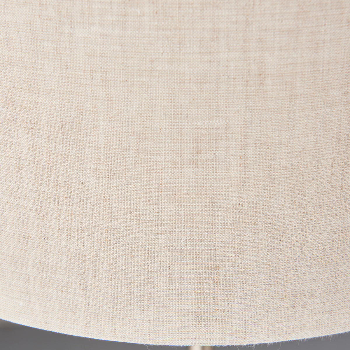 Brushed chrome plate & natural linen