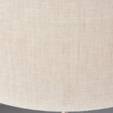 Brushed chrome plate & natural linen