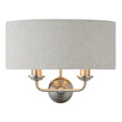 Brushed chrome plate & natural linen